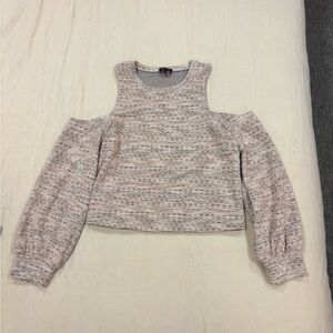 1. State Textured Knit Top in Cream and Orange